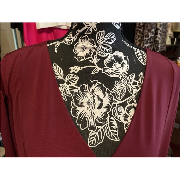 Chelsea Studio Size 30W Women’s Midi Dress Maroon Any Occasion Any Season A+++++ - Picture 3 of 6